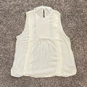 Gap sleeveless ivory blouse